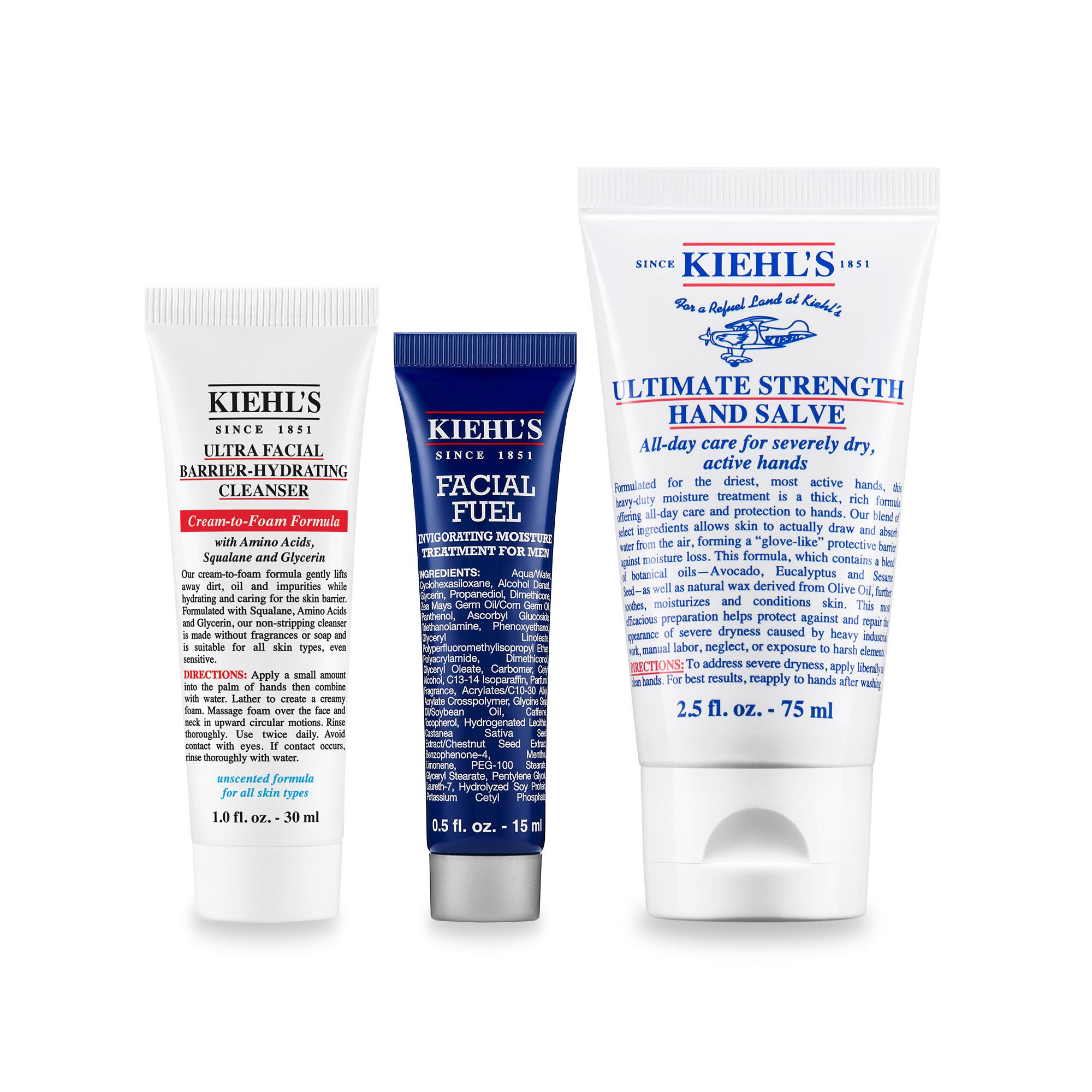 Men Travel Essentials Gift Set - Hydrated Skin - Kiehl's CA